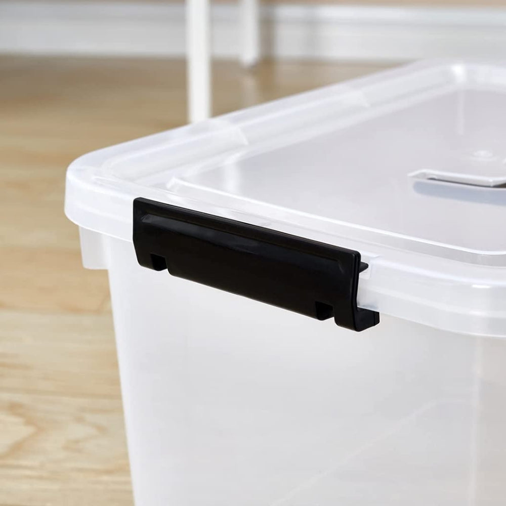 Food Storage Box with Lid. Clear Plastic Pantry Container 1.8L