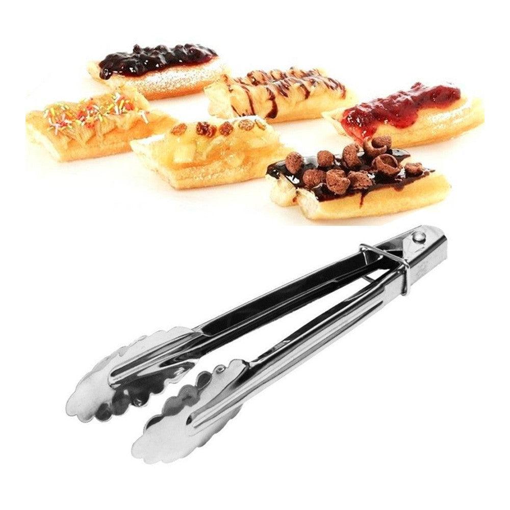 Food Tongs Set Non-Stick Stainless Steel Cooking Tongs With Locking Design