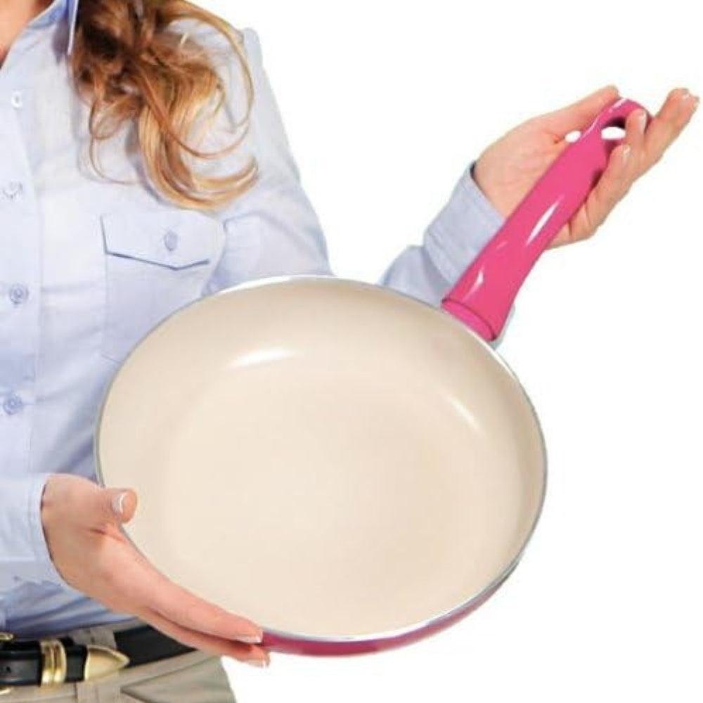 Fry Pan Non-Stick With Induction Bottom & Soft-Touch Handle Virgin Grade Aluminium (Size:26)