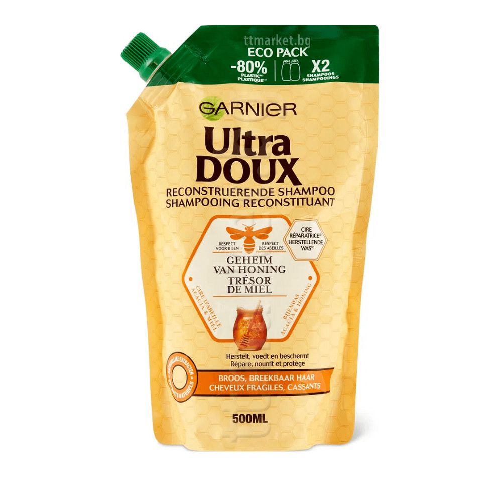 Garnier Ultra Doux With Honey In Eco Packaging Shampoo