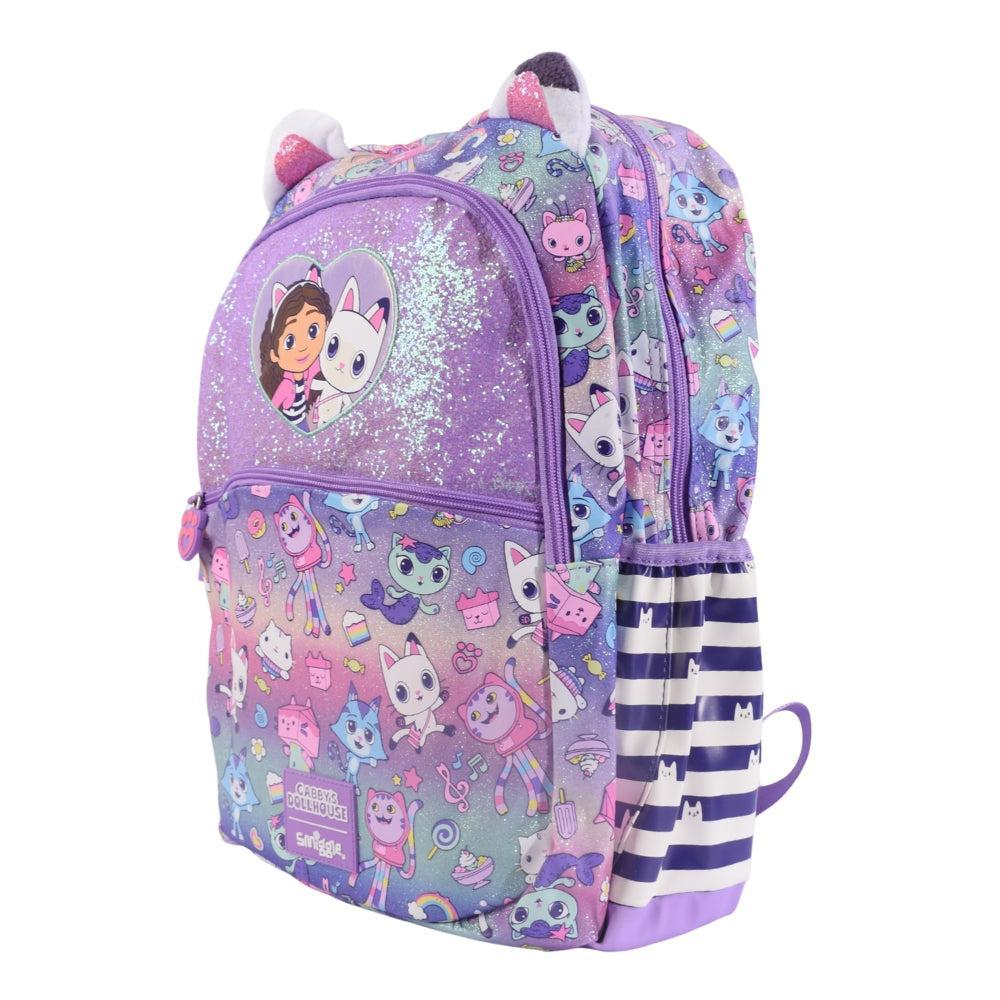 Gabby's Dollhouse Kids Backpack by Smiggle – Purple Glitter Edition