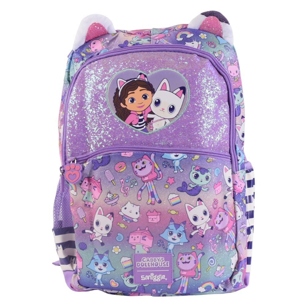 Gabby's Dollhouse Kids Backpack by Smiggle – Purple Glitter Edition