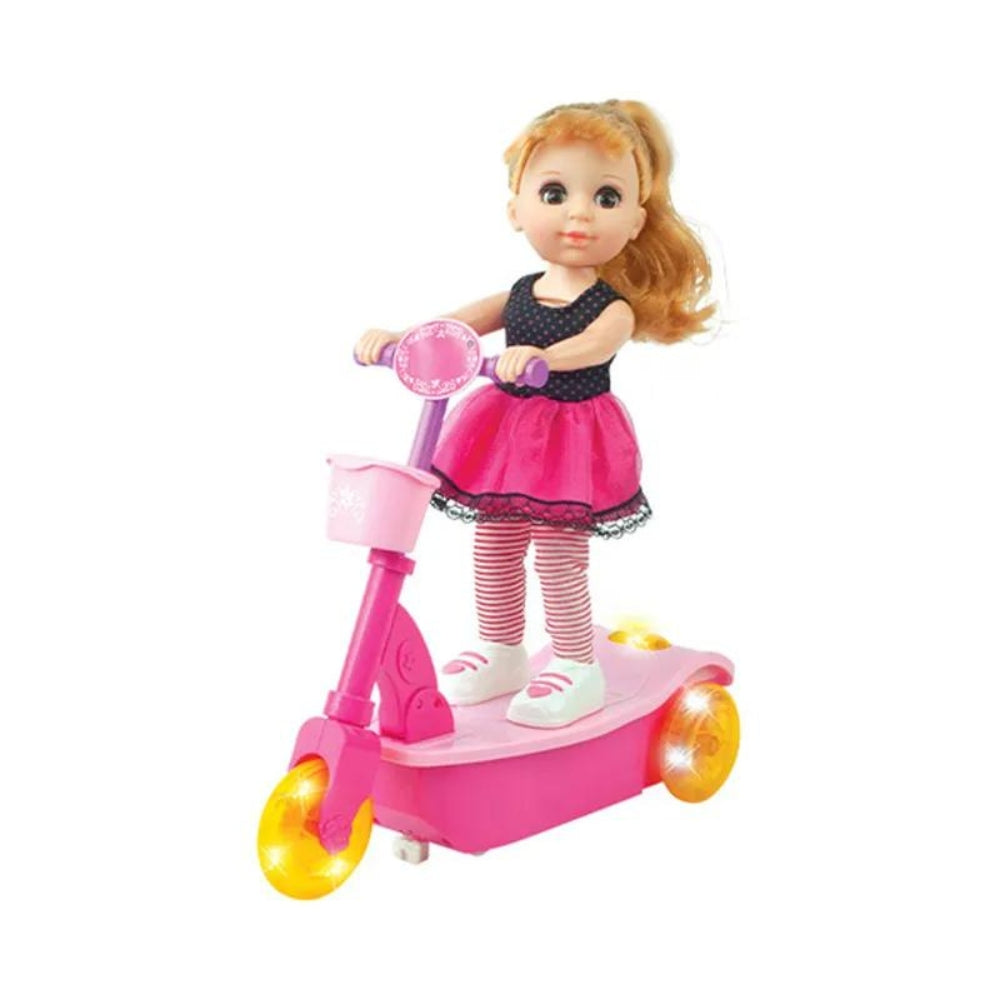 Gift For Kids Birthday R/C Fashion Scooter Plastic Toy Baby Doll