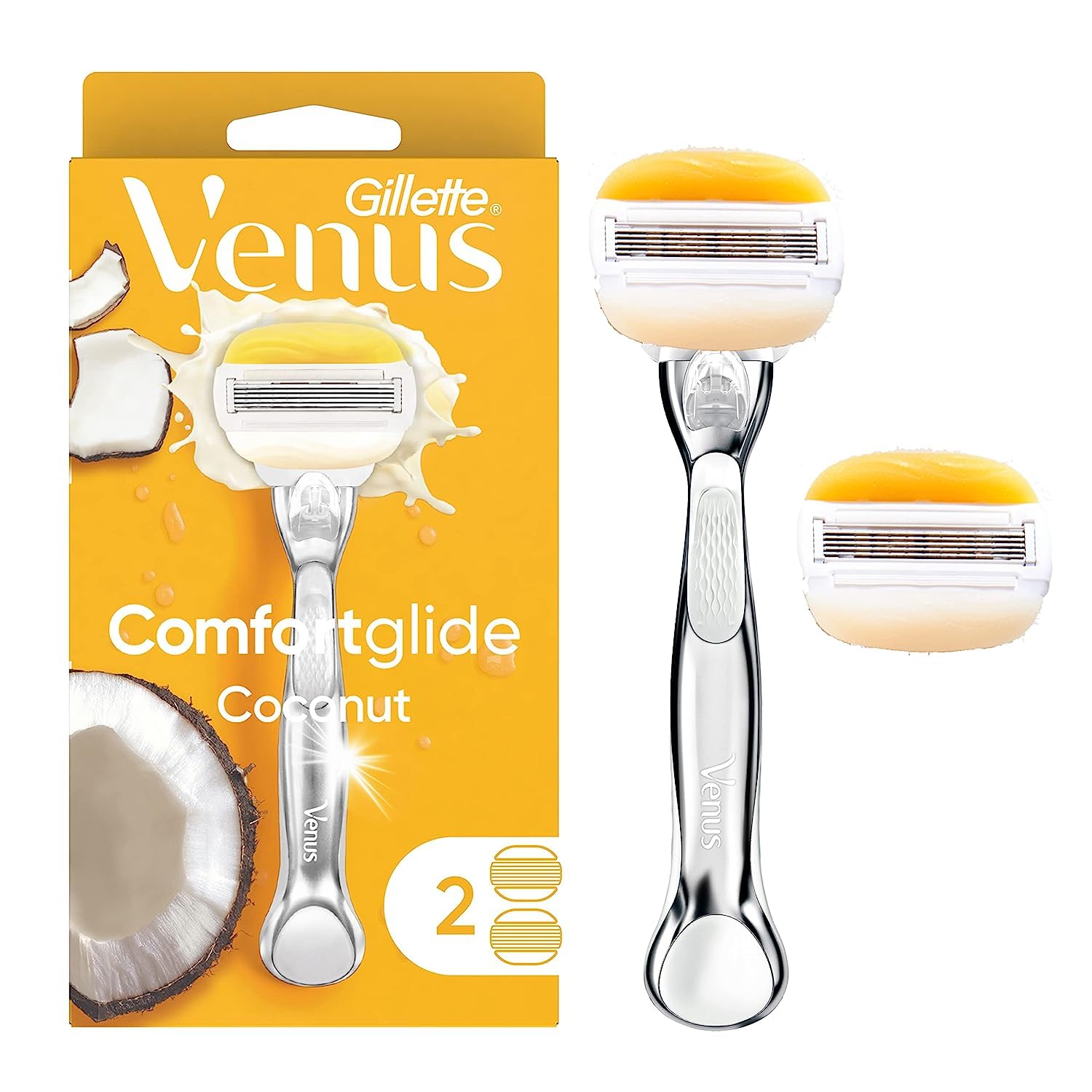 Gillette Venus Olay Coconut Handle + 2 Blades 2 Pcs