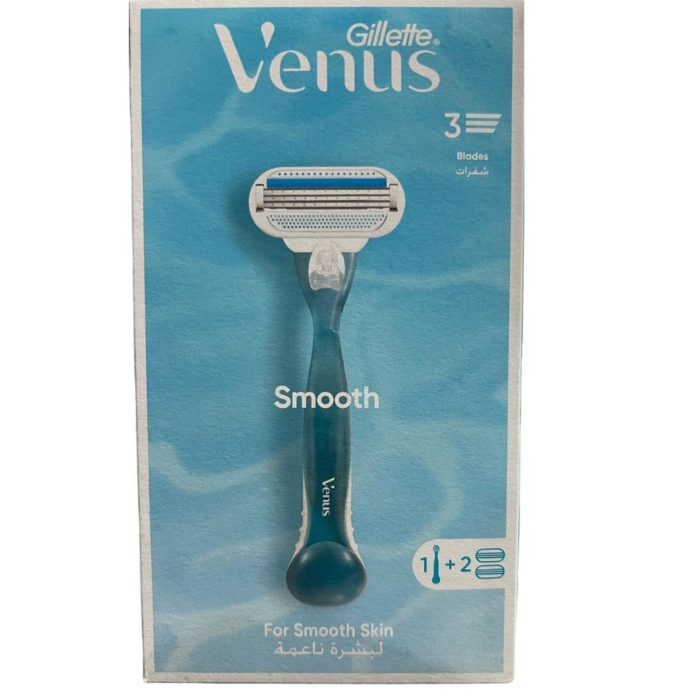 Gillette Venus Smooth Women's Razor with 2 Refills, Single Handle