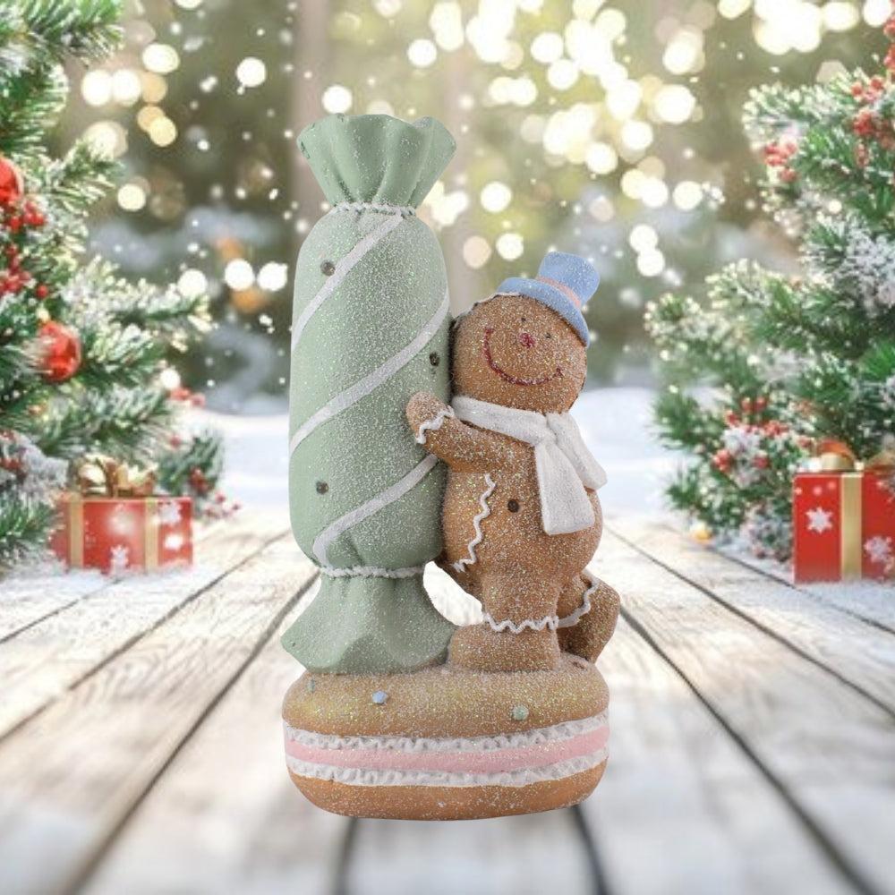 Gingerbread Candy Hug – Christmas Decorative Figurine