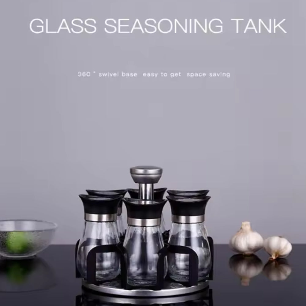 Glass Canister With Metal Casing 6PCS