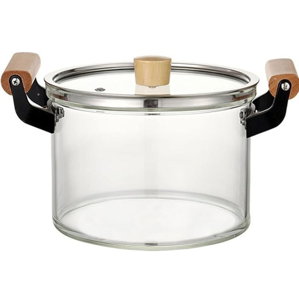 Glass Stock Pot With Two Handles 4 LIters 29*20*13.5CM