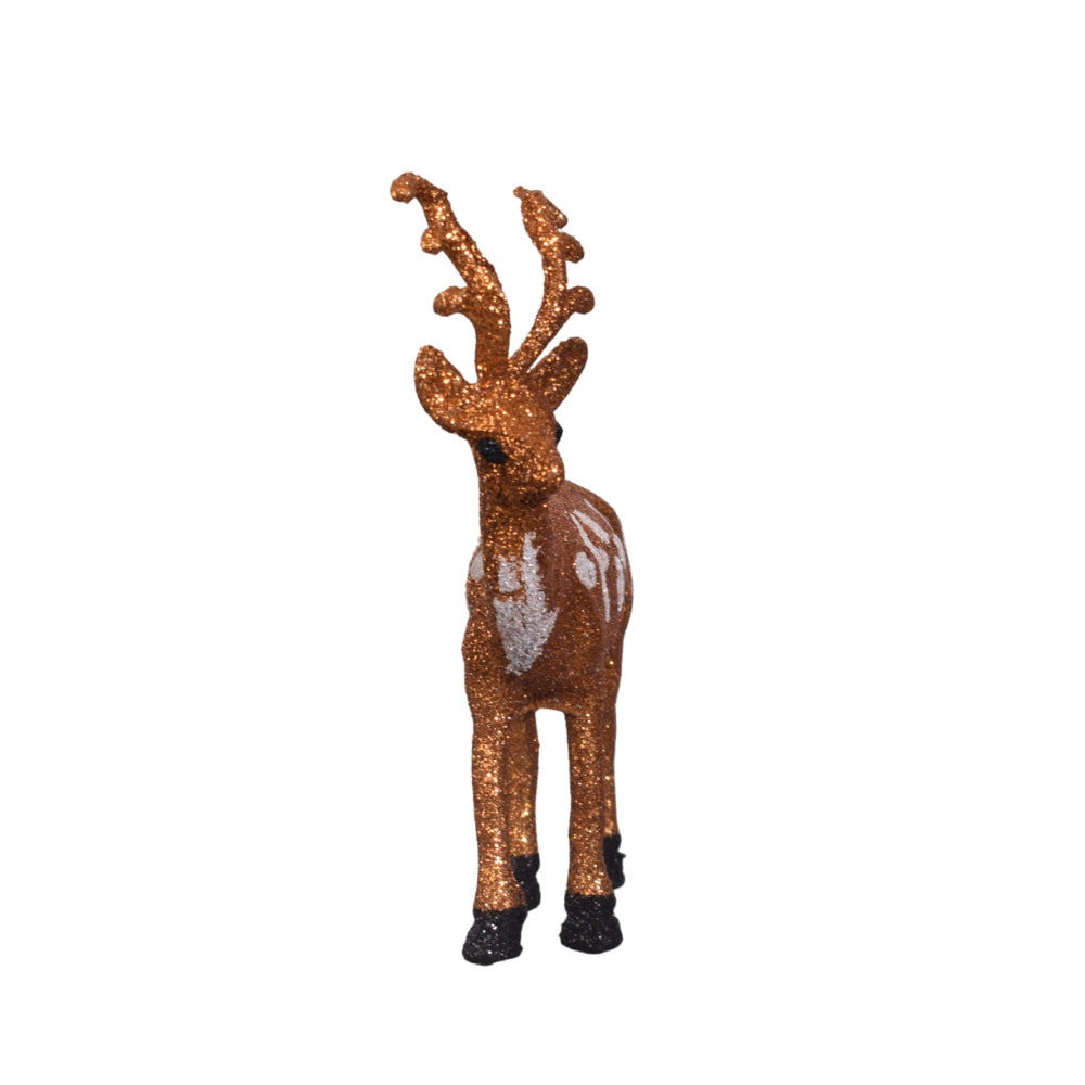 Glitter Reindeer Figurine – Festive Christmas Decoration