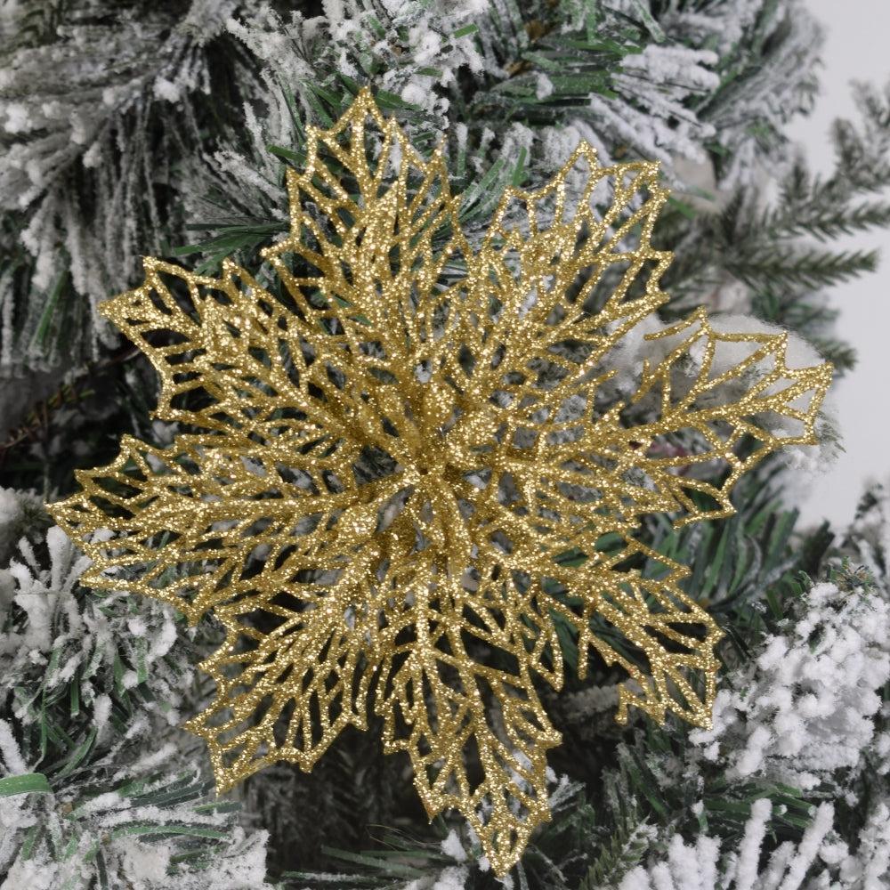 Glittering Snowflake Ornament 2PCS