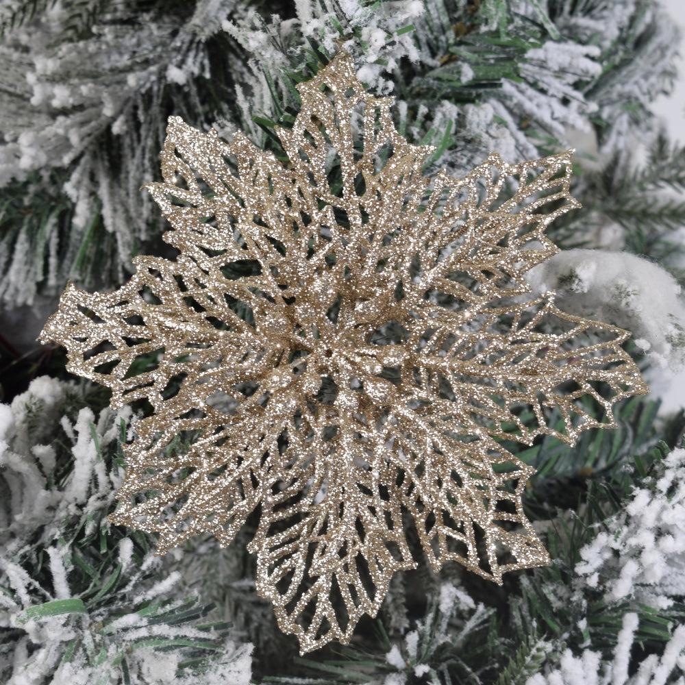 Glittering Snowflake Ornament 2PCS
