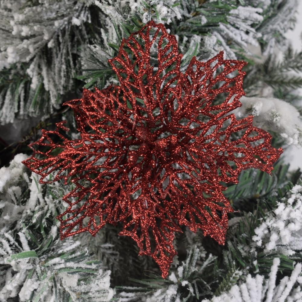 Glittering Snowflake Ornament 2PCS