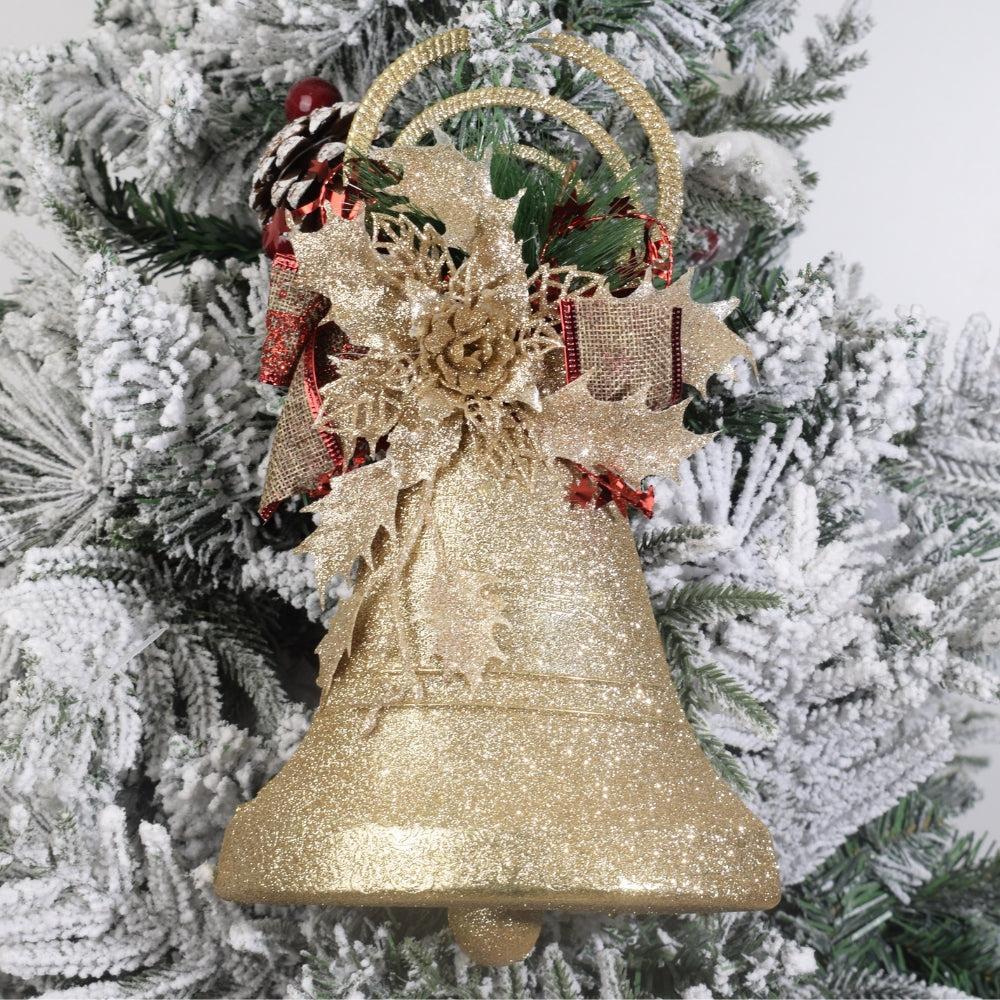 Golden Christmas Bell Ornament