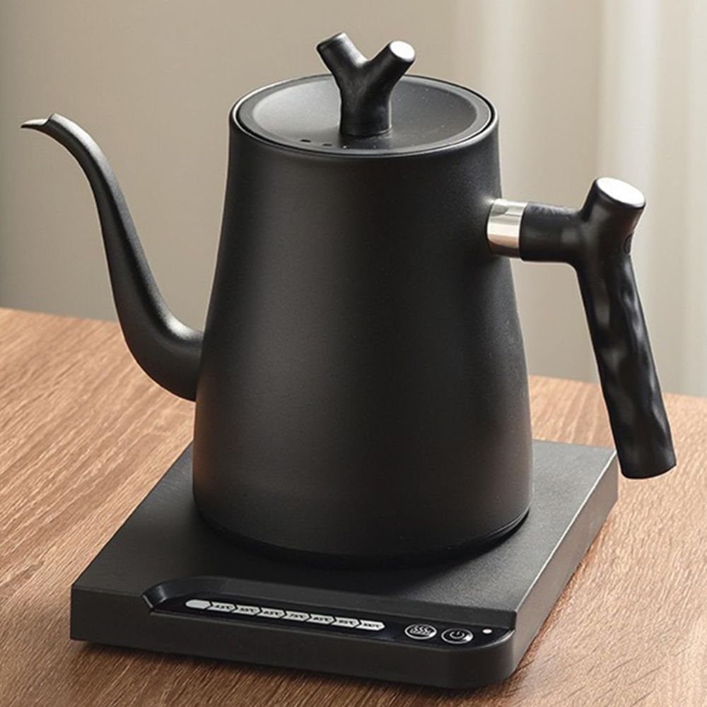 Gooseneck Electric Kettle 1.5L, Ultra Fast Boiling Hot Water Kettle, Stainless Steel for Pour-over Coffee & Tea, 1000W Rapid Heating, Leak-Proof Design, Auto Shutoff Anti-dry Protection, Matte Black