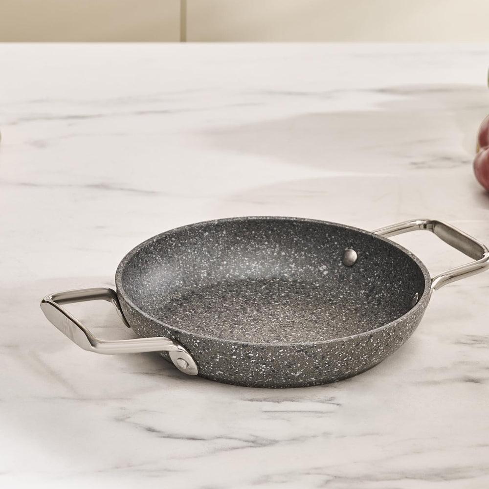 Granite Frying Pan, 32 Cm, Side Handles - Brown