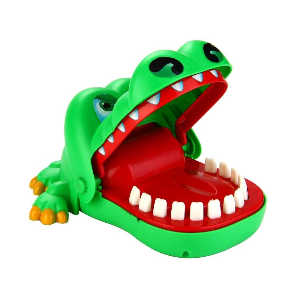 Greewo Crocodile Mouth Bite Finger Game Toys Funny Shark Bulldog Dentist Bite Finger Game Joke Toy For Kids Family Prank - Green