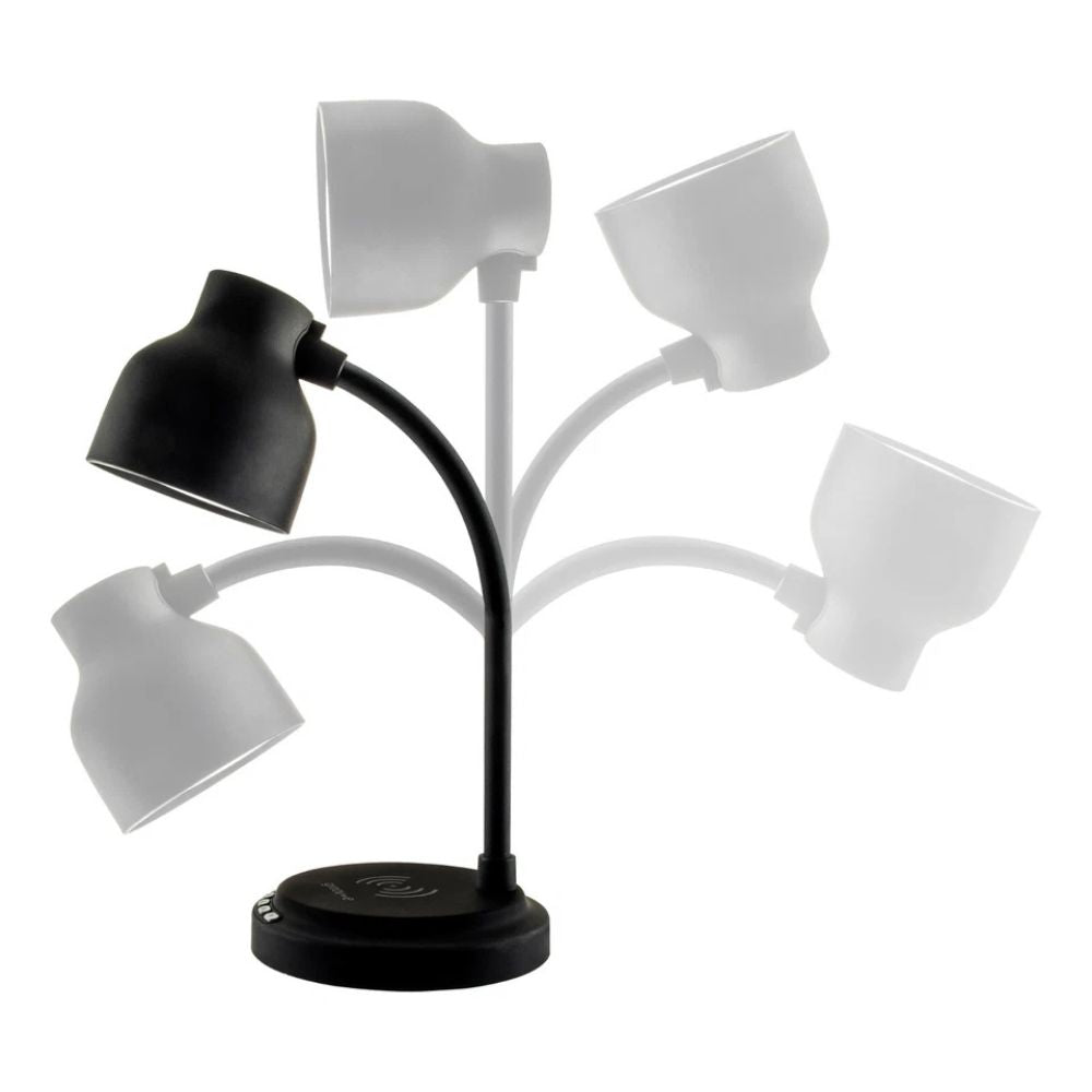 Groov-e Astra Touch Control LED Desk Lamp with Wireless charging, Black