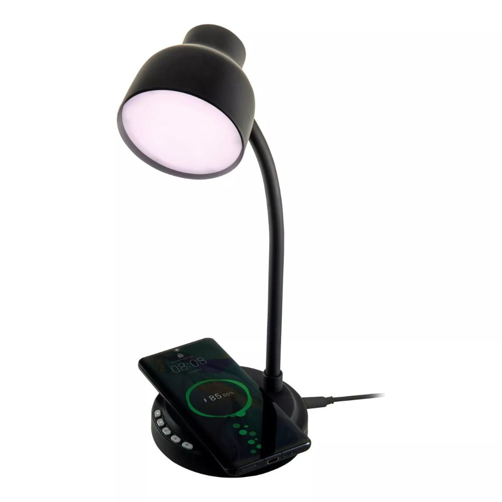 Groov-e Astra Touch Control LED Desk Lamp with Wireless charging, Black