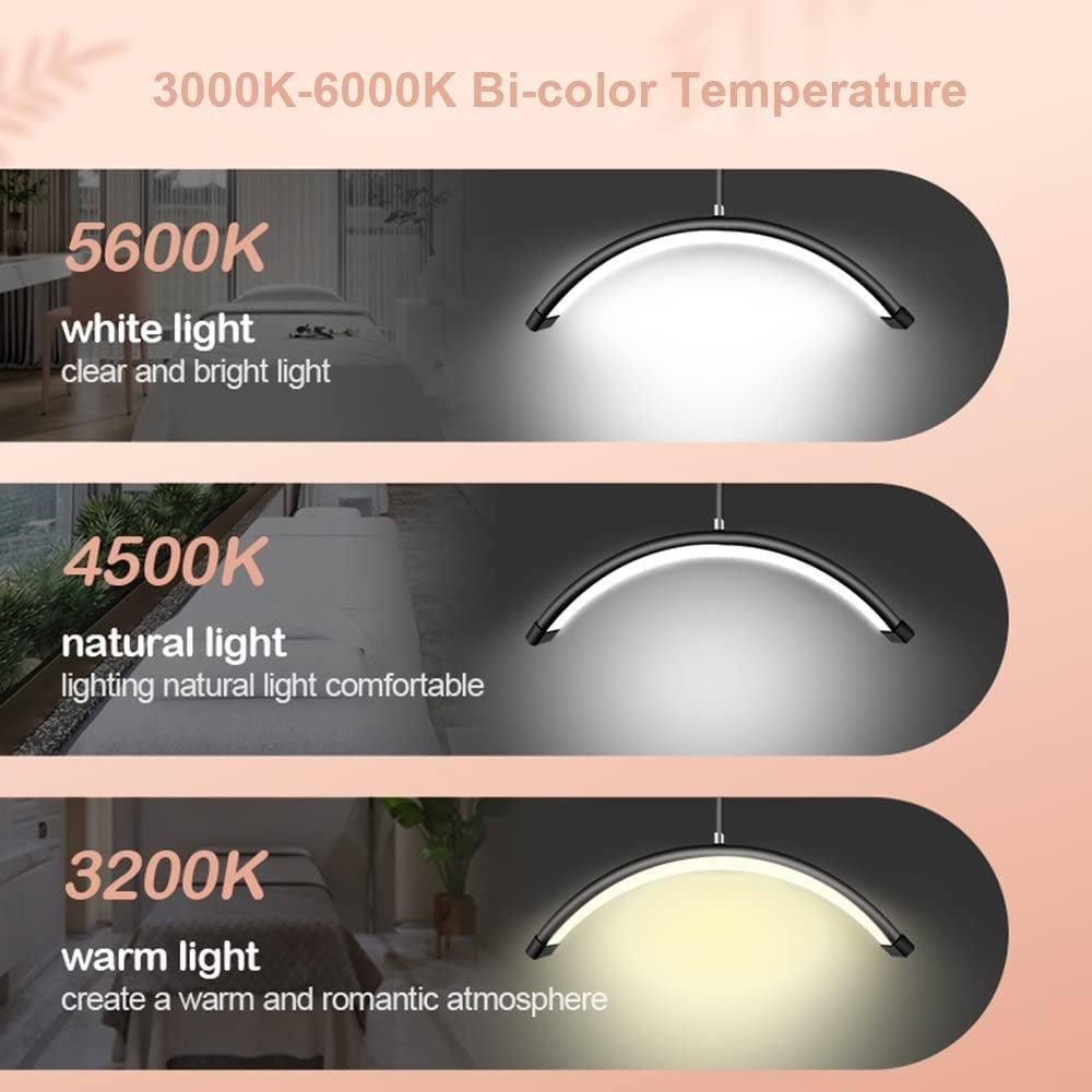 HD-M6X Floor LED Video Light Half-Moon Shaped Fill Light 3000K-6000K Dimmable