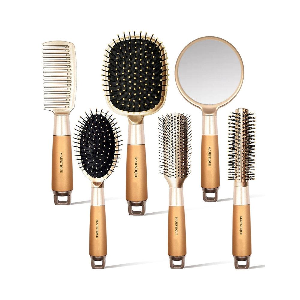 Hair Brush Set with Ball Tip Bristles For Straight Thick Curly Hair Aureate Hair Care & Styling Brushes & Combs