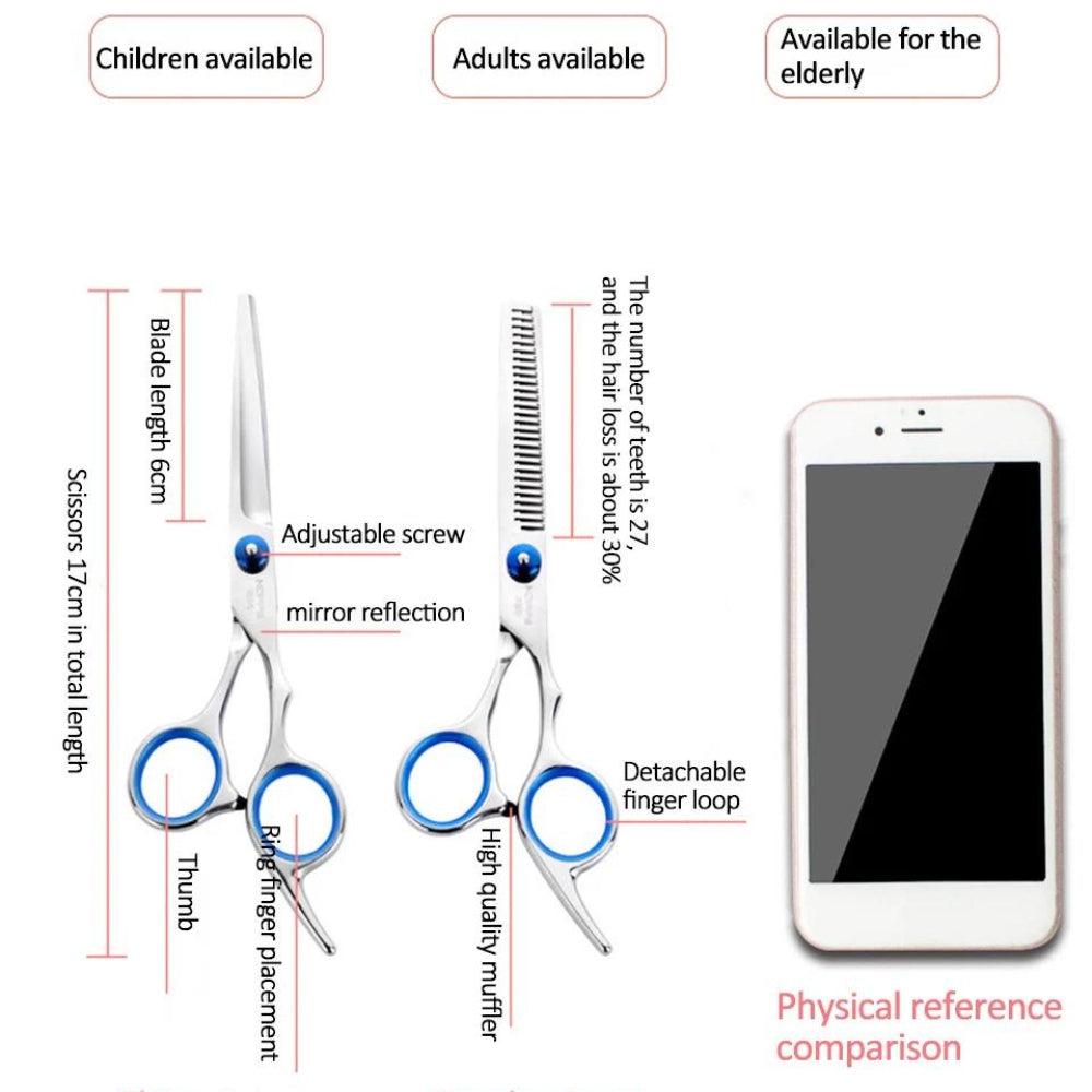 Hairdressing Scissors Kit Hair Cutting Scissors Barber Professional Salon Hairdresser Tool Tail comb Cape Hair Cutter Comb Set