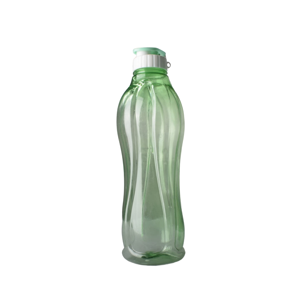 Heart Home Plastic Water Bottle with Lid (1L, Transparent)