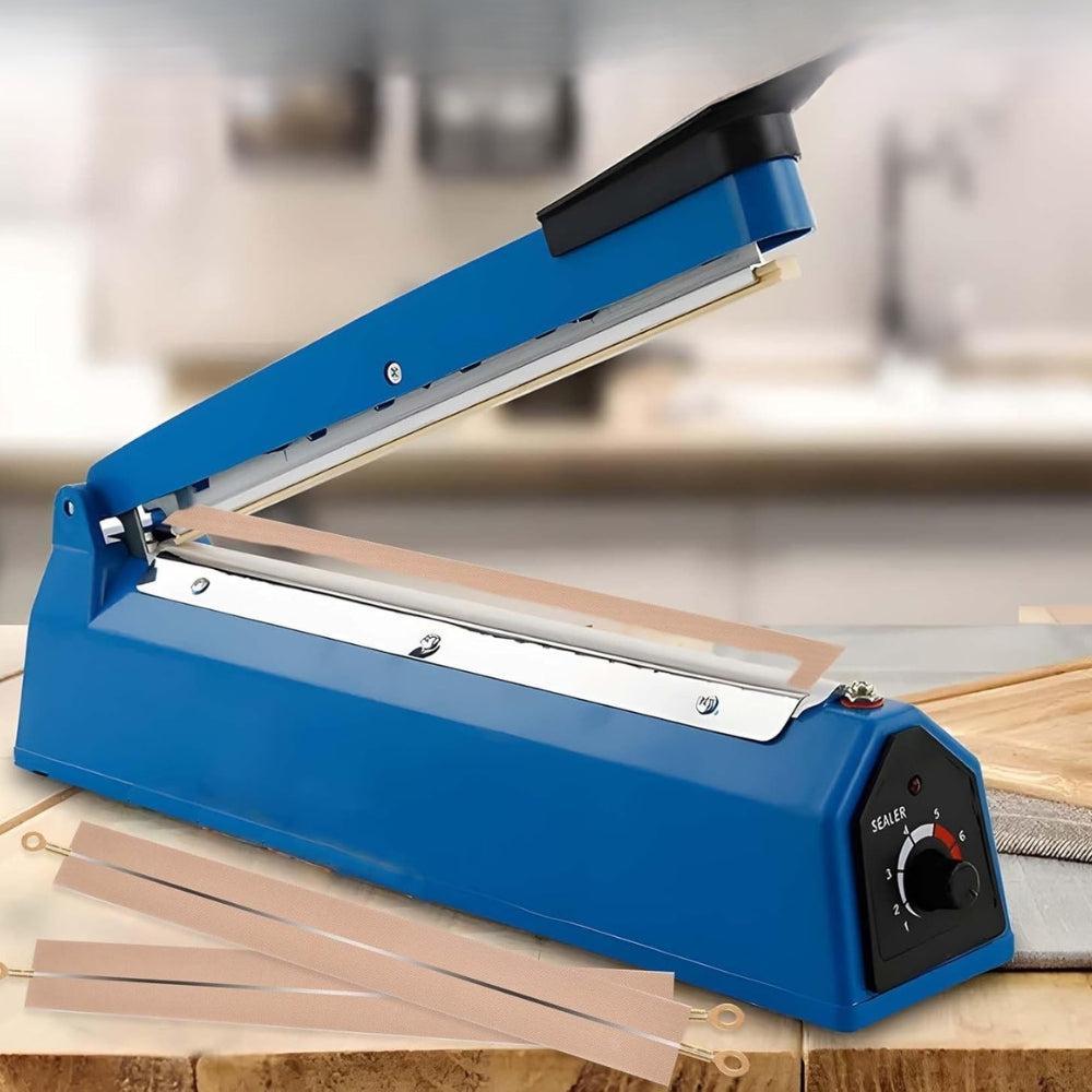 Heat Sealer Impulse Sealing Machine, Plastic Bag Sealer with 2 Spare Heating Wires and Teflon Strips, 300mm Seal Length 2mm Seal Width