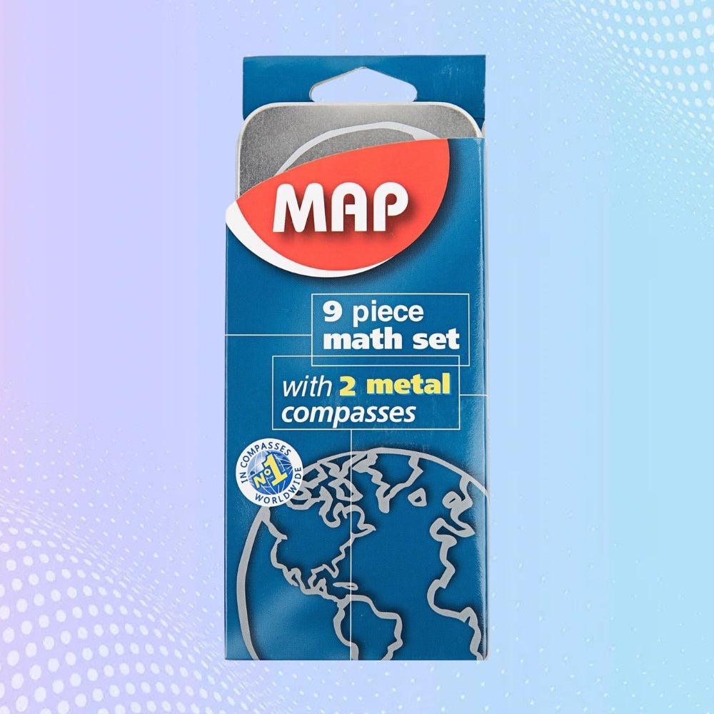 High Quality 11-Pieces Compass & Geometry Kit Math Set for Students with Stainless Steel Carrying Case