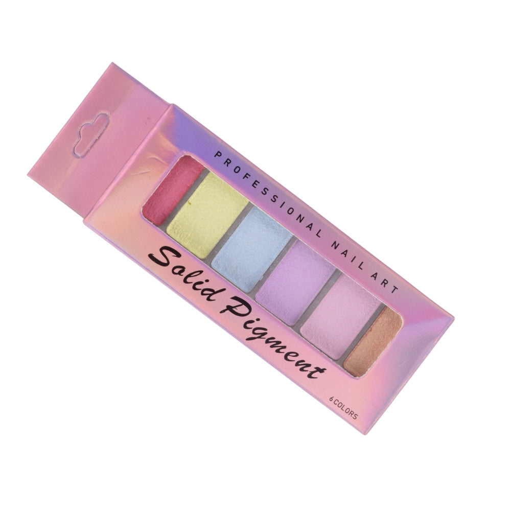 High Quality Solid Mirror Chrome Nail Powder 6 Colours Multi Pigment Mirror Effect