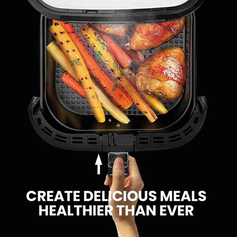 Hobby Lobby Air Fryer 9.8L 3800W Oil Free Timer Cooker Kitchen Oven With Window Frying Black+Silver HB-AF9802