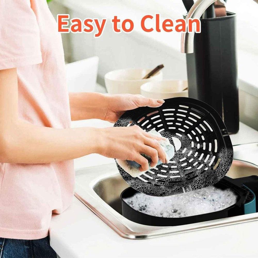 Hobby Lobby Air Fryer 9.8L 3800W Oil Free Timer Cooker Kitchen Oven With Window Frying Black+Silver HB-AF9802