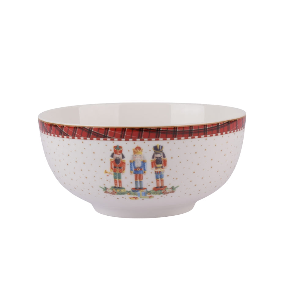 Holiday Nutcracker Porcelain Bowl – 6 Pcs Set 14Cm