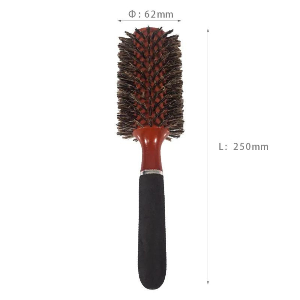 Hot Wooden Handle Boar Bristle Hairbrush Styling Curly Round Hair Styling Tool