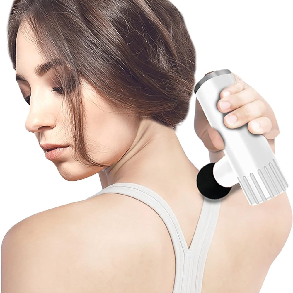 Hy-Impact Nano Cordless Muscle Massager – Professional Massage Gun, Five Interchangeable Massage Heads, Pocket-Sized And Lightweight, Four Intensity Speeds For Fast Recovery from Fatigue & Soreness