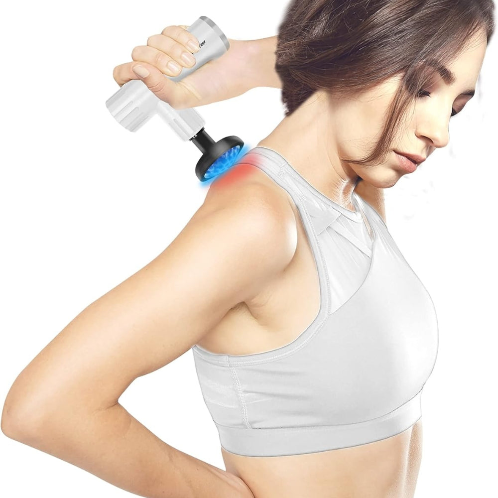 Hy-Impact Nano Cordless Muscle Massager – Professional Massage Gun, Five Interchangeable Massage Heads, Pocket-Sized And Lightweight, Four Intensity Speeds For Fast Recovery from Fatigue & Soreness