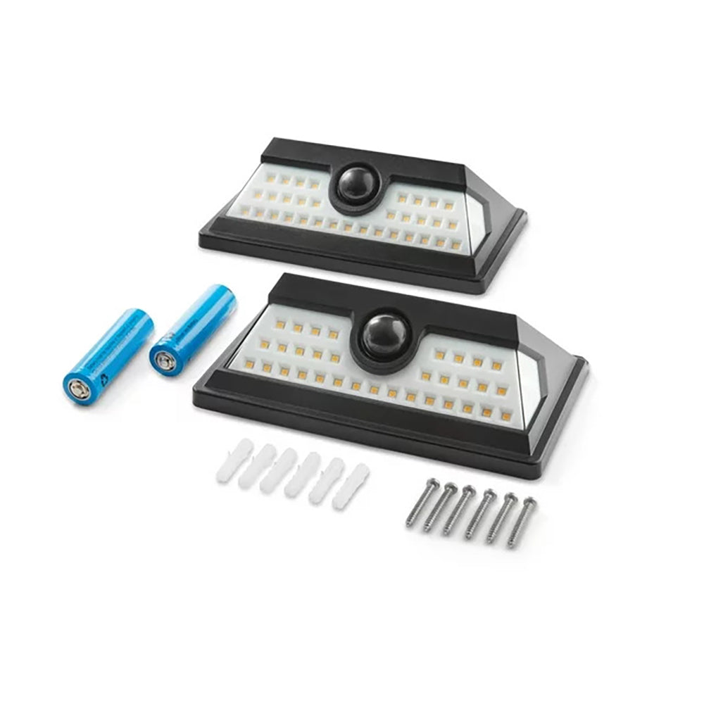 HyperTough 2 Pack Solar Outdoor Motion Led Security Light 800 Lumens