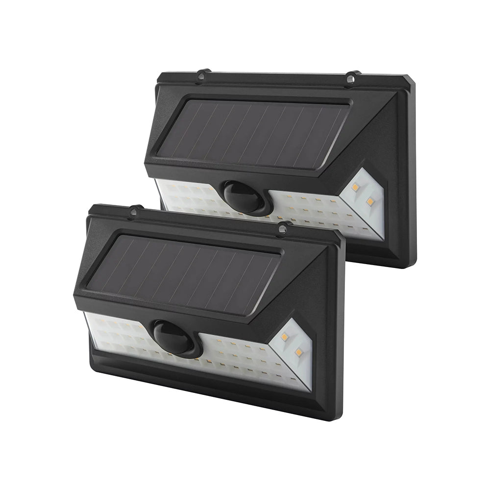 HyperTough 2 Pack Solar Outdoor Motion Led Security Light 800 Lumens