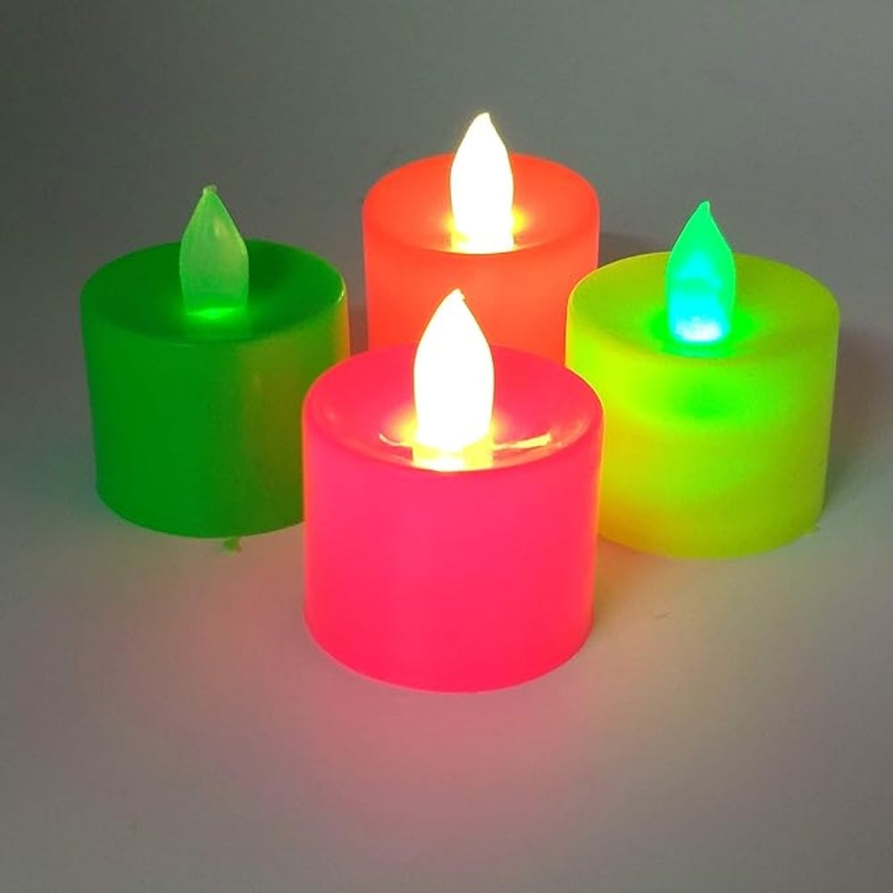 INCLO Festival Decorative LED Tealight Candles Battery Operated Candle Ideal for Party, Birthday, Gifts Multi