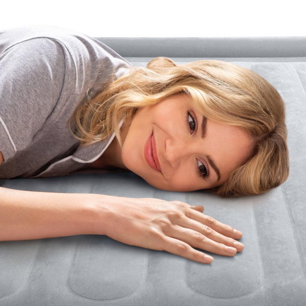 INTEX Comfort Plush Air Bed Queen Size with built-in Electric Air Pump