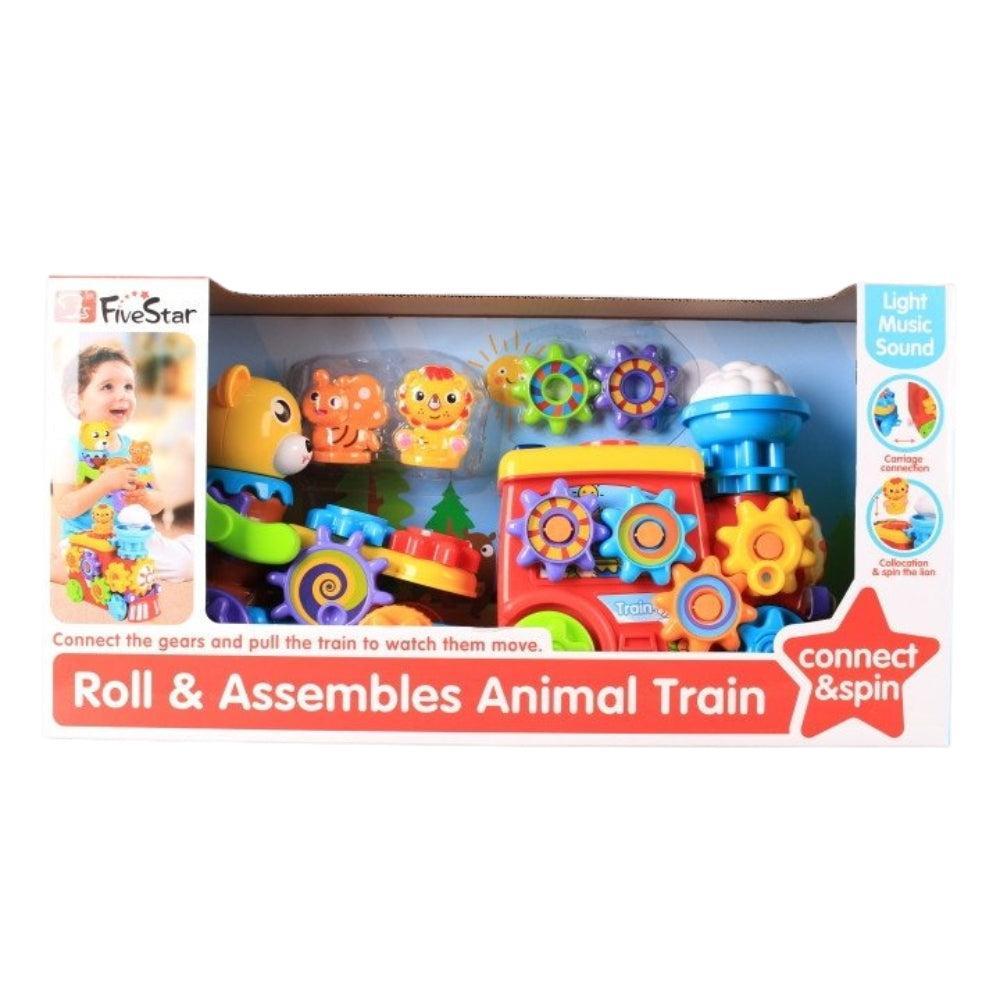 Interactive Musical Train For Toddlers Teddy Bear Gears Colorful