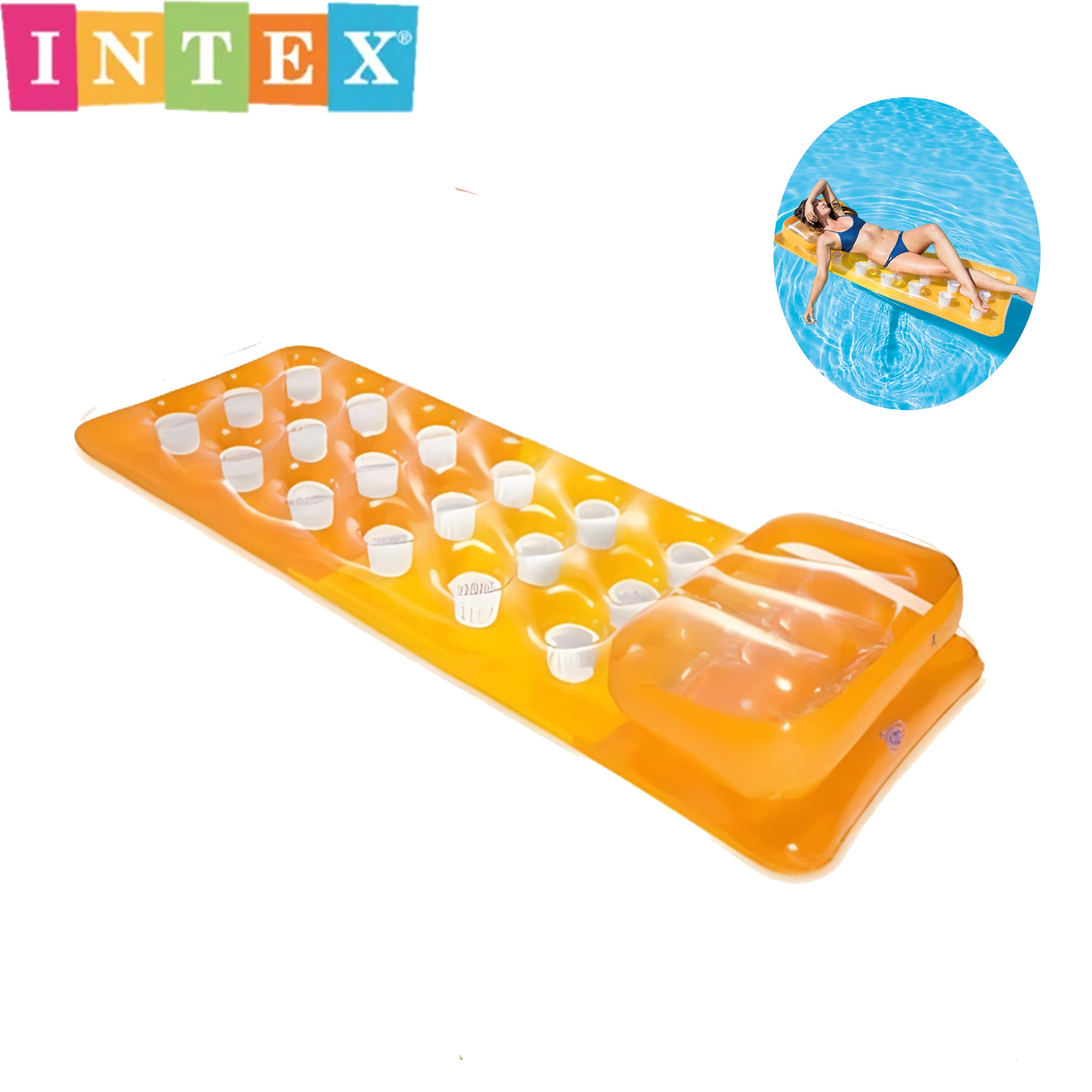 Intex 18-Pocket Fashion Inflatable Floating Mats - Assortment