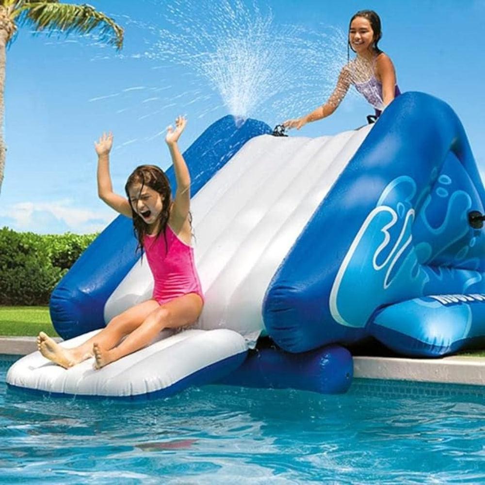 Intex #58849EP Kool Splash Durable Vinyl Inflatable Play Center Swimming Pool Water Slide with Built in Sprayers for Kids and Adults, Age 6 and Up
