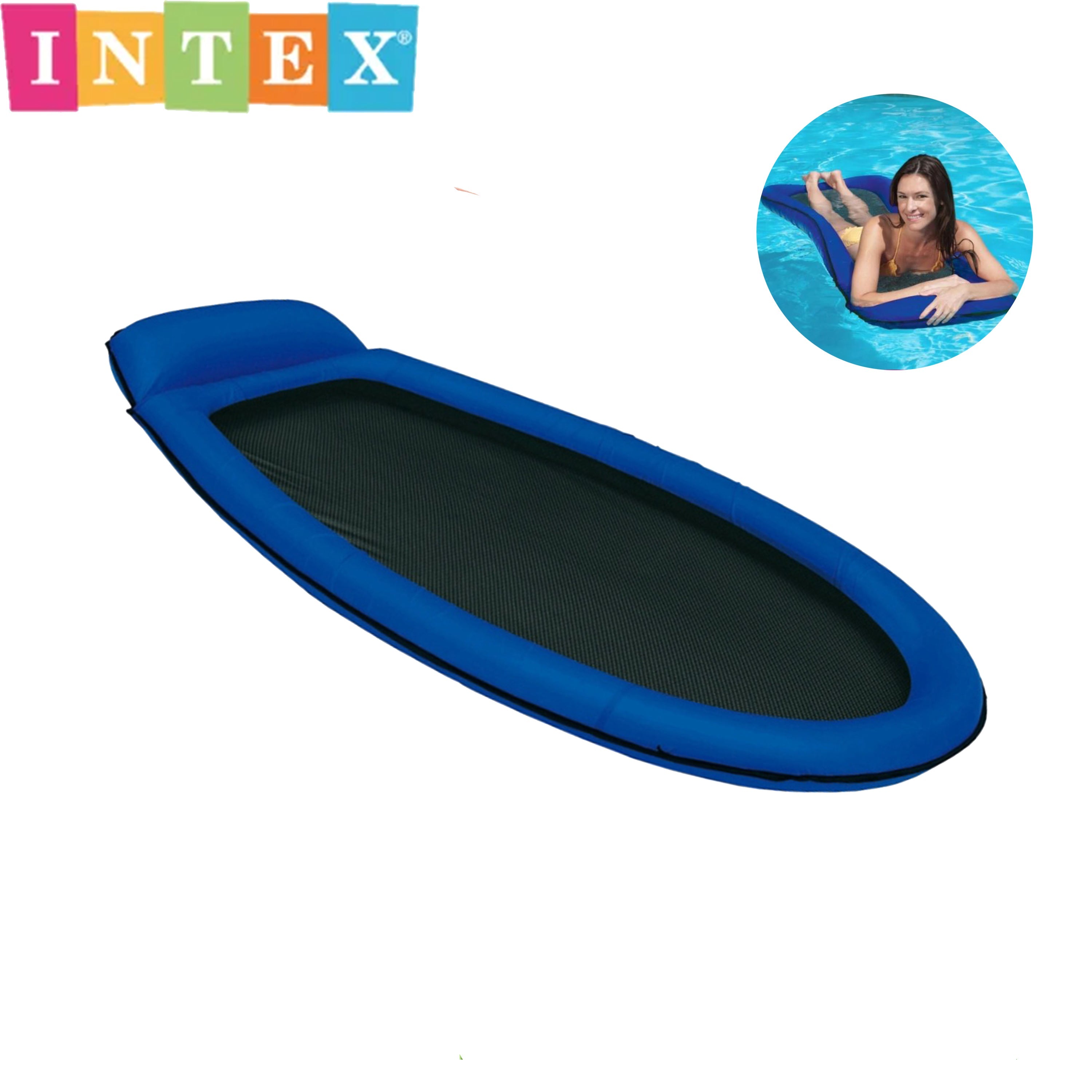 Intex Inflatable Floating Mesh Relaxing Mat, Assorted Colors
