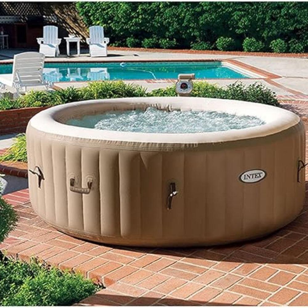 Intex L&G FR 28404EX Pure Spa 4 Places Rond Bulles, 795 L, Beige, 196 x 71 cm