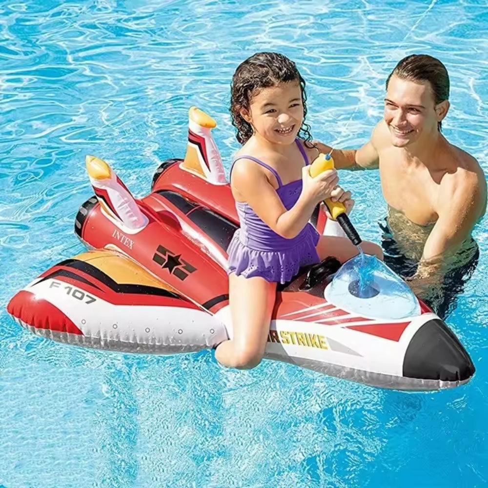 Intex Pool Floats 57536 WATER GUN PLANE RIDE-ONS Inflatable Pool Float For Children