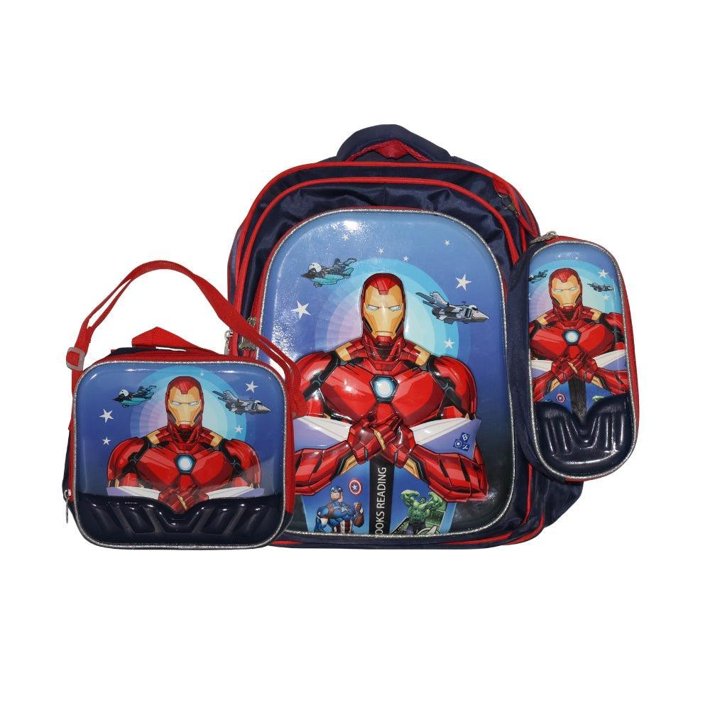 Iron Man 3-Piece School Bag Set with Lunch Bag and Pencil Case