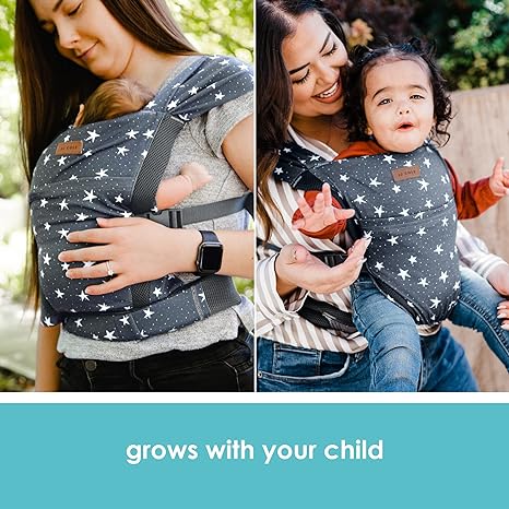 JJ Cole Luma Packable Carrier – 4 -Position Baby Carrier - Compact Travel Bag