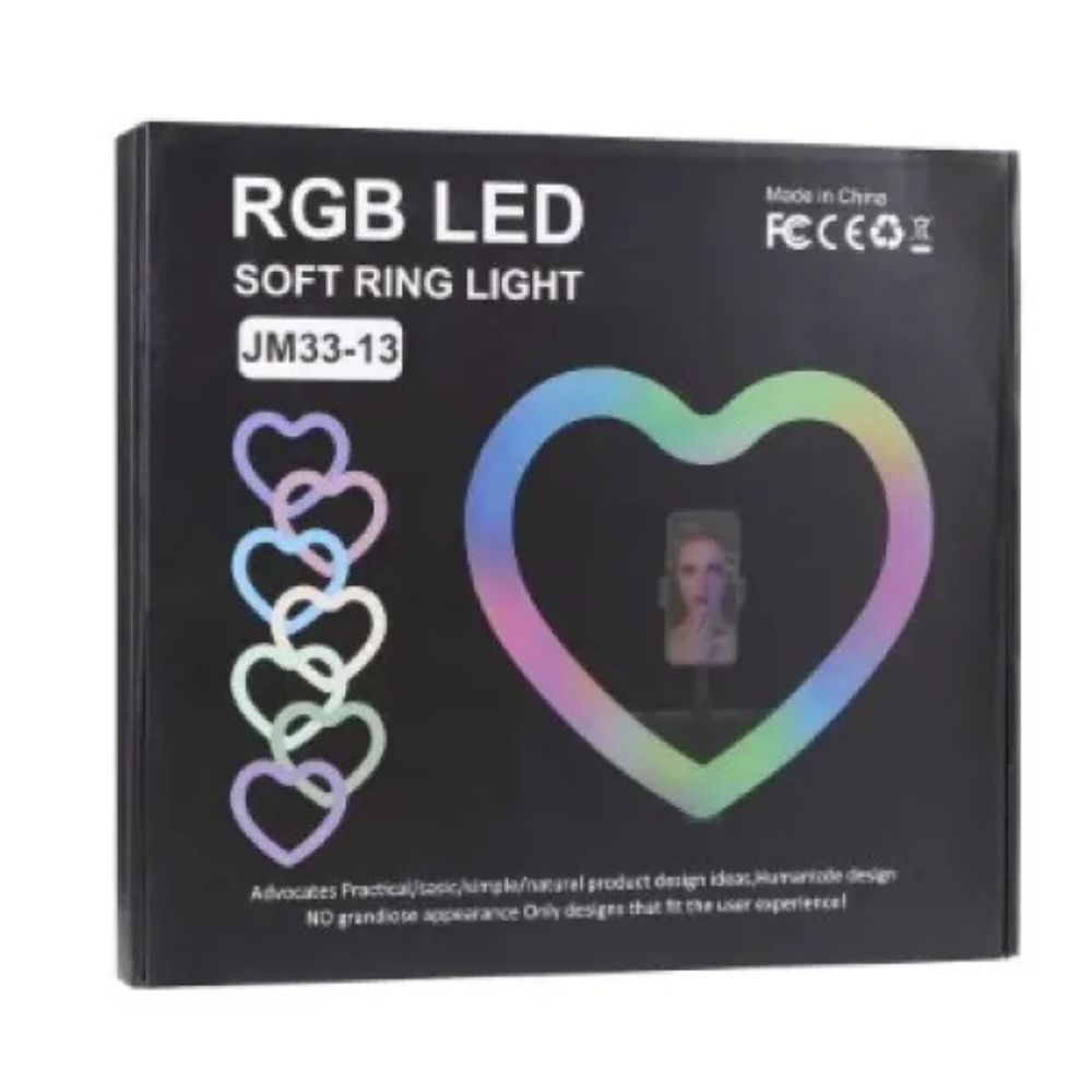 JM33-13 heart-shaped LED RGB ring lamp 33 cm
