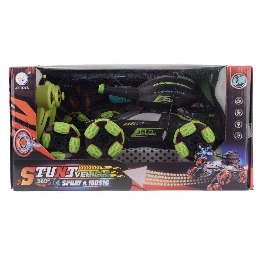 JT Toys 360° Stunt Vehicle with Spray & Music – 2.4GHz RC Car