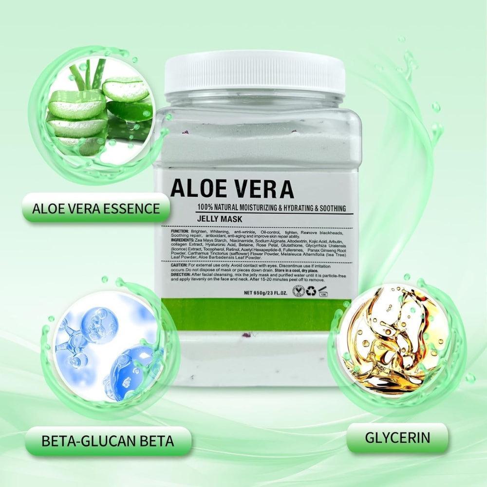 Jelly Mask Powder for Facials, Hydrating & Moisturizing Jelly Face Mask Skin Care Aloe Vera